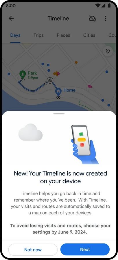 Google, Konum Geçmişinizin cihazınızda saklanacağı konusunda sizi açıkça uyarmadığı sürece, muhtemelen Google'ın sunucularına kaydedilmeye devam edecektir